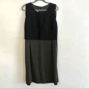 MM6 Maison Martin Olive Green Midi Dress Size 10